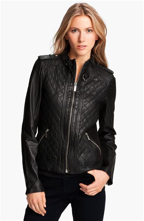 michael kors leather jacket for women|Michael Kors lightweight jacket women's.